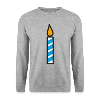Bougie Cadeau d’anniversaire - Sweat-shirt Unisexe - gris chiné - Devant - Alina (178cm) & Michal (187cm)