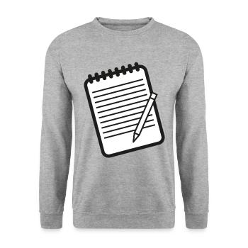 Liste de contrôle Notes Devoirs - Sweat-shirt Unisexe - gris chiné - Devant - Alina (178cm) & Michal (187cm)