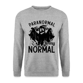 Geisterjäger Paranormal Geisterjagd Geschenkidee - Unisex Pullover - Weißgrau meliert - Vorne - Alina (178cm) & Michal (187cm)