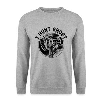 Geisterjäger Geisterjagd Paranormal Geschenkidee - Unisex Pullover - Weißgrau meliert - Vorne - Alina (178cm) & Michal (187cm)