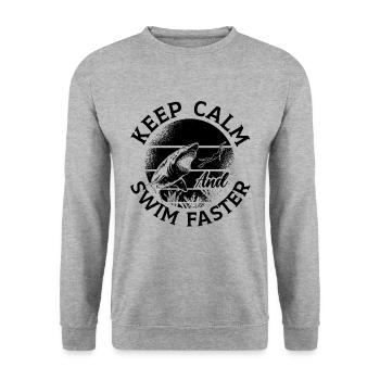 Freediver Freediving Freediving Freediving Gift Idea - Unisex Sweatshirt - salt & pepper - Front - Alina (178cm) & Michal (187cm)