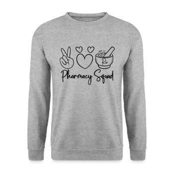 Pharmacy Technician Pharmacy Technician Gift - Unisex Sweatshirt - salt & pepper - Front - Alina (178cm) & Michal (187cm)