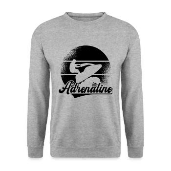Jetski Wassersport Sommer Urlaub Meer Geschenkidee - Unisex Pullover - Weißgrau meliert - Vorne - Alina (178cm) & Michal (187cm)