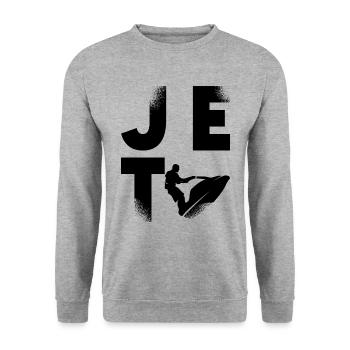 Jetski Wassersport Sommer Urlaub Cool Geschenkidee - Unisex Pullover - Weißgrau meliert - Vorne - Alina (178cm) & Michal (187cm)