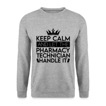 Pharmacy Technician Pharmacy Technician Gift Idea - Unisex Sweatshirt - salt & pepper - Front - Alina (178cm) & Michal (187cm)