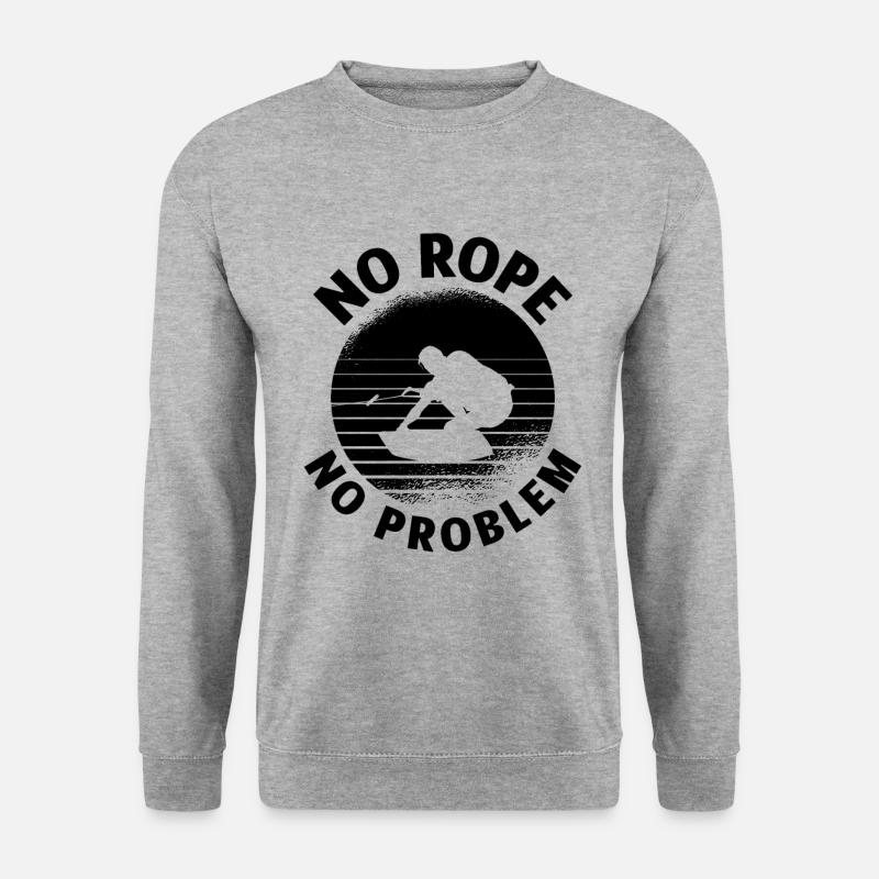 Wakeboard Wakeboarding Wakeboarder Geschenkidee - Unisex Pullover - Weißgrau meliert