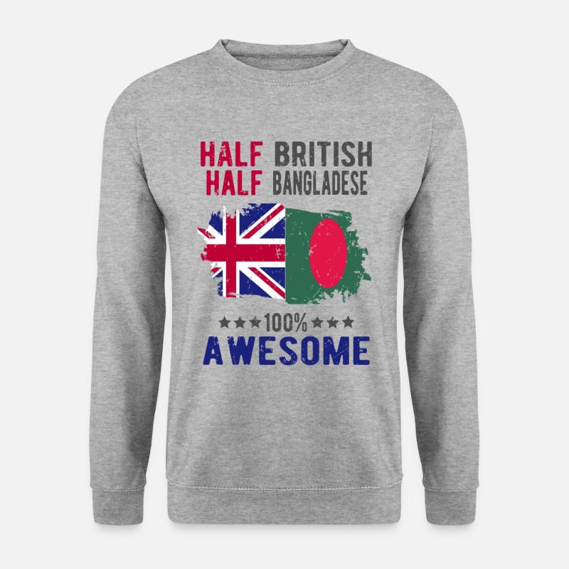 Half British Half Bangladeshi - Unisex Sweatshirt - salt & pepper