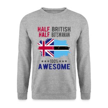 Moitié britannique moitié Batswana - Sweat-shirt Unisexe - gris chiné - Devant - Alina (178cm) & Michal (187cm)