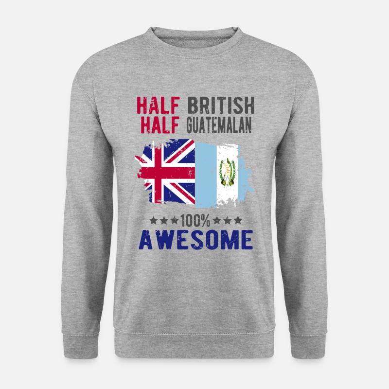 Moitié britannique moitié guatémaltèque - Sweat-shirt Unisexe - gris chiné