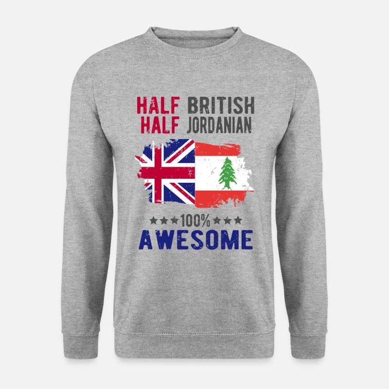 Half British Half Jordanian - Unisex Sweatshirt - salt & pepper