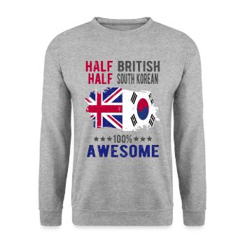 Moitié Britannique moitié Sud-Coréens - Sweat-shirt Unisexe - gris chiné - Devant - Alina (178cm) & Michal (187cm)