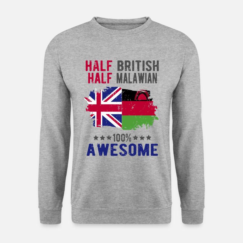 Half British Half Malawi - Unisex Sweatshirt - salt & pepper