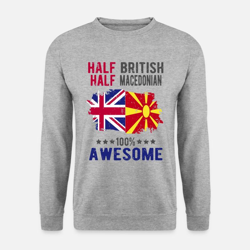 Half British Half Macedonian - Unisex Sweatshirt - salt & pepper