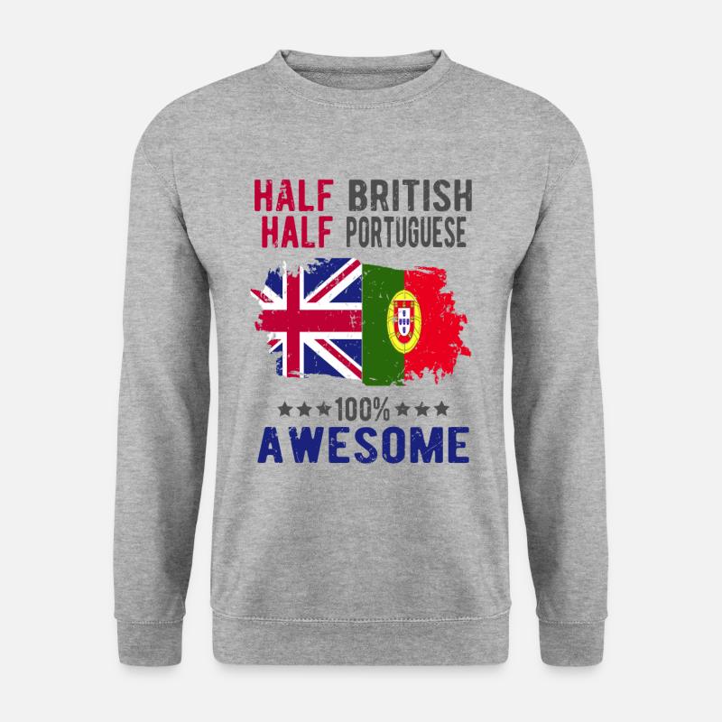Half British Half Portuguese - Unisex Sweatshirt - salt & pepper