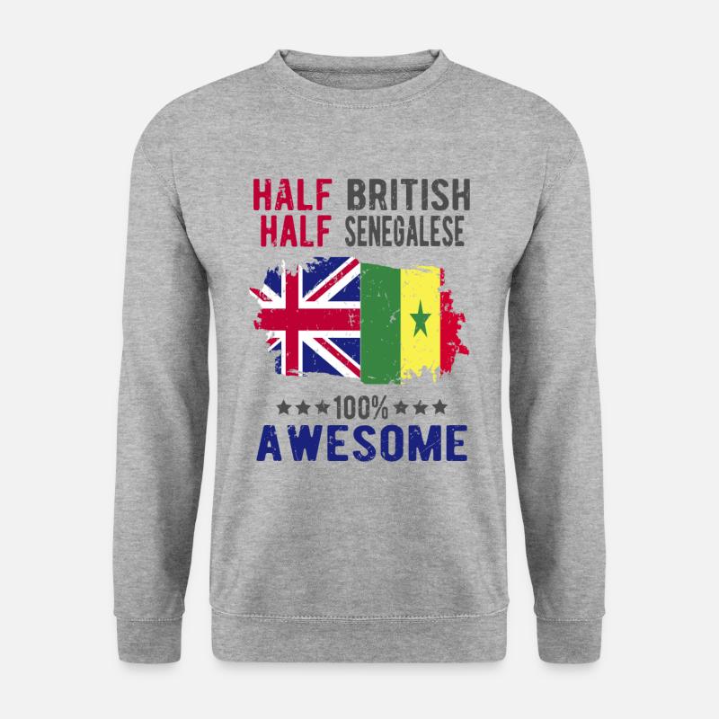 Half British Half Senegalese - Unisex Sweatshirt - salt & pepper