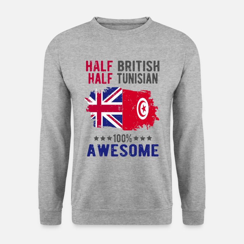 Half British Half Tunisian - Unisex Sweatshirt - salt & pepper