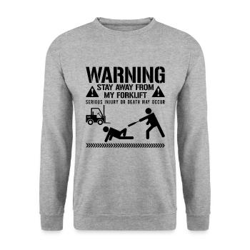 Forklift Driver Forklift Forklift Gift Idea - Unisex Sweatshirt - salt & pepper - Front - Alina (178cm) & Michal (187cm)