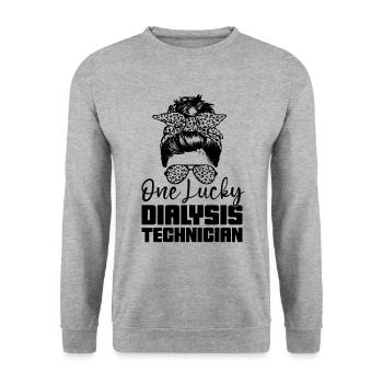 Technicien en dialyse Néphrologie Dialyse Idée cadeau - Sweat-shirt Unisexe - gris chiné - Devant - Alina (178cm) & Michal (187cm)