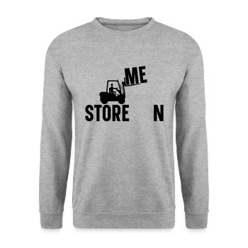 Forklift Driver Forklift Forklift Gift Idea - Unisex Sweatshirt - salt & pepper - Front - Alina (178cm) & Michal (187cm)