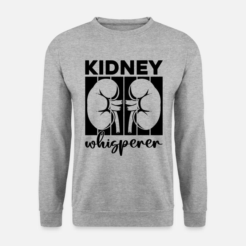 Dialysetechniker Nephrologie Dialyse Geschenkidee - Unisex Pullover - Weißgrau meliert