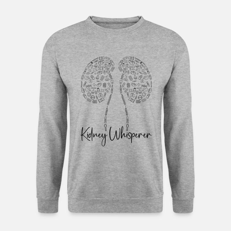 Dialysetechniker Nephrologie Dialyse Geschenkidee - Unisex Pullover - Weißgrau meliert