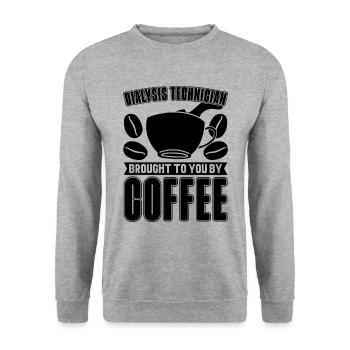 Dialysetechniker Nephrologie Kaffee Geschenkidee - Unisex Pullover - Weißgrau meliert - Vorne - Alina (178cm) & Michal (187cm)
