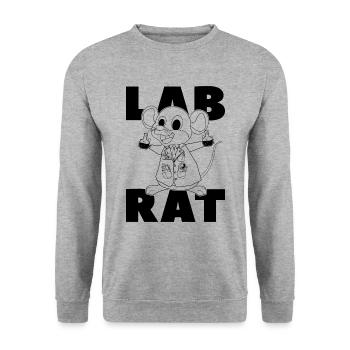 Laboratory Technician Lab Rat Science Gift Idea - Unisex Sweatshirt - salt & pepper - Front - Alina (178cm) & Michal (187cm)