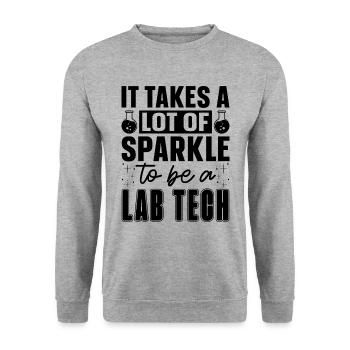 Technicien de laboratoire Science Profession Idée cadeau - Sweat-shirt Unisexe - gris chiné - Devant - Alina (178cm) & Michal (187cm)