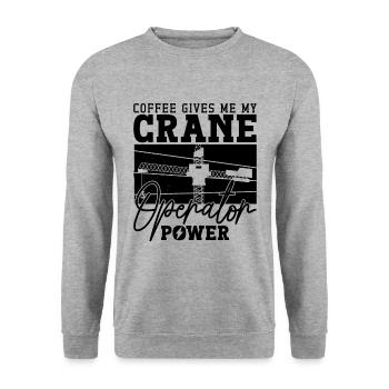 Grutier Construction Grutier Travailleur de la construction Idée cadeau - Sweat-shirt Unisexe - gris chiné - Devant - Alina (178cm) & Michal (187cm)