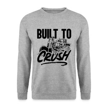 Bulldozer Excavator Construction Bulldozer Gift Idea - Unisex Sweatshirt - salt & pepper - Front - Alina (178cm) & Michal (187cm)