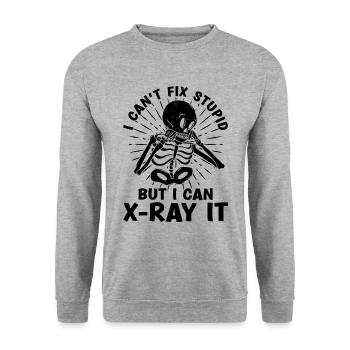Radiology X-ray X-ray Technician Gift Idea - Unisex Sweatshirt - salt & pepper - Front - Alina (178cm) & Michal (187cm)