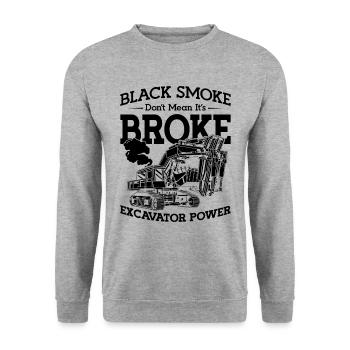 Conducteur de pelle Ouvrier de la construction Excavatrice Idée cadeau - Sweat-shirt Unisexe - gris chiné - Devant - Alina (178cm) & Michal (187cm)