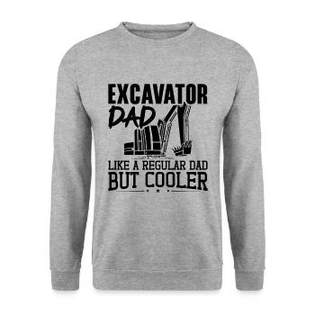 Excavatrice Ouvriers de la construction Conducteur de pelle Idée cadeau - Sweat-shirt Unisexe - gris chiné - Devant - Alina (178cm) & Michal (187cm)