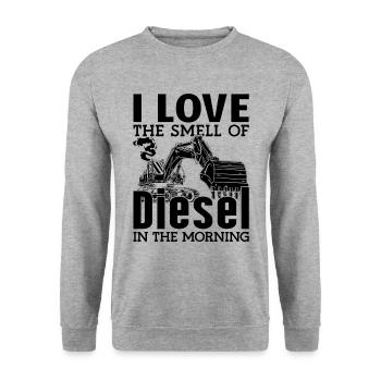 Excavatrices Conducteur de pelle Travailleur de la construction Idée cadeau - Sweat-shirt Unisexe - gris chiné - Devant - Alina (178cm) & Michal (187cm)