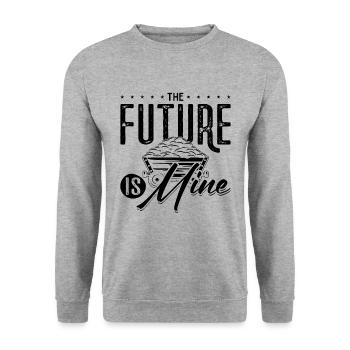 The Future Is Mine Mining Trucker Coal Mine - Unisex Sweatshirt - salt & pepper - Front - Alina (178cm) & Michal (187cm)