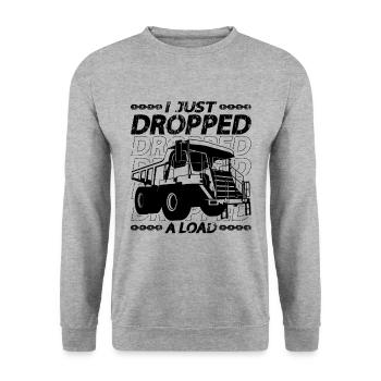 Je viens d’avoir un camionneur Load Mining Trucker - Sweat-shirt Unisexe - gris chiné - Devant - Alina (178cm) & Michal (187cm)
