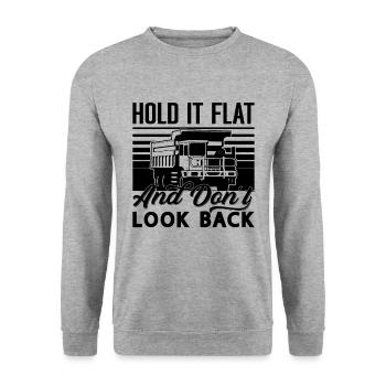 Keep It Flat Mining Trucker Mine de charbon - Sweat-shirt Unisexe - gris chiné - Devant - Alina (178cm) & Michal (187cm)