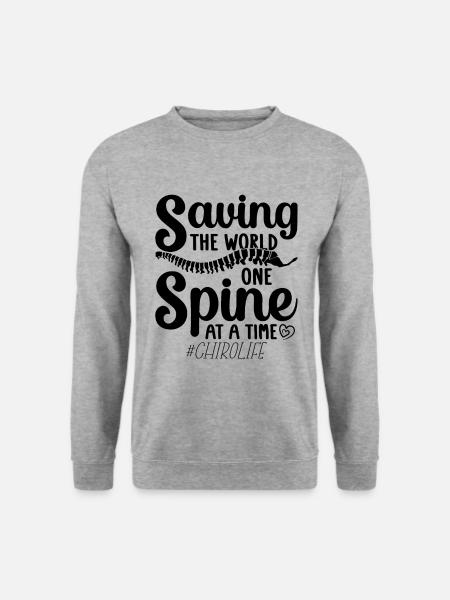 Chiropraktik Physio Chiropraktiker Geschenkidee - Unisex Pullover - Weißgrau meliert