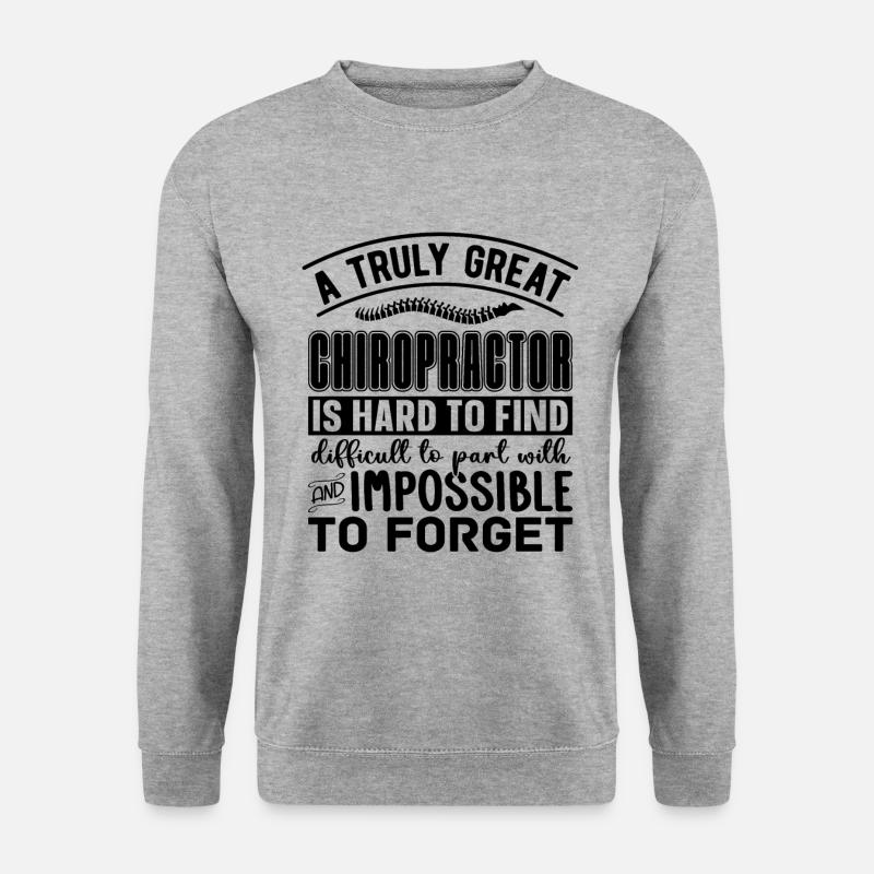 Chiropraktik Physio Chiropraktiker Geschenkidee - Unisex Pullover - Weißgrau meliert