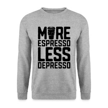 Mental Gesundheit Psychische Kaffetrinker Geschenk - Unisex Pullover - Weißgrau meliert - Vorne - Alina (178cm) & Michal (187cm)