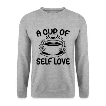Gesundheit Kaffetrinker Kaffee Mental Psychische - Unisex Pullover - Weißgrau meliert - Vorne - Alina (178cm) & Michal (187cm)