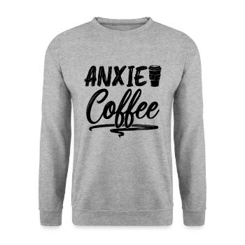 Mental Gesundheit Kaffetrinker Psychische Geschenk - Unisex Pullover - Weißgrau meliert - Vorne - Alina (178cm) & Michal (187cm)