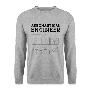 Aeronautical Engineer Aerospace Engineering Space - Unisex Pullover - Weißgrau meliert - Vorne - Alina (178cm) & Michal (187cm)