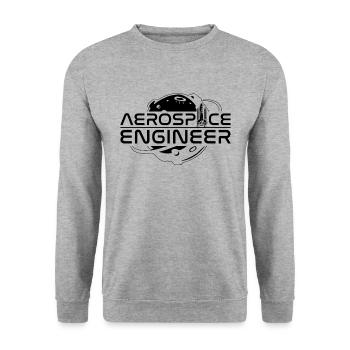 Rocket Space Engineering Aerospace Engineer - Unisex Pullover - Weißgrau meliert - Vorne - Alina (178cm) & Michal (187cm)