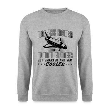Aerospace Engineer Like A Normal Space Engineering - Unisex Sweatshirt - salt & pepper - Front - Alina (178cm) & Michal (187cm)