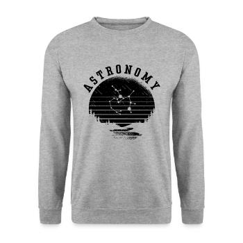 Astronomy Lovers Space Stars Universe Moon Planet - Unisex Sweatshirt - salt & pepper - Front - Alina (178cm) & Michal (187cm)