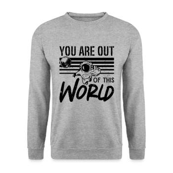 You Are Out Of This World Astronomy Space Stars - Unisex Pullover - Weißgrau meliert - Vorne - Alina (178cm) & Michal (187cm)