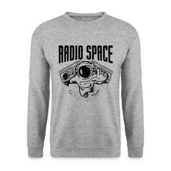Astronomy Music Lover Radio Universe Stars Space - Unisex Pullover - Weißgrau meliert - Vorne - Alina (178cm) & Michal (187cm)