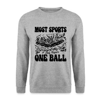 Most Sports Kayak Rafting Paddling Canoe Paddle - Unisex Pullover - Weißgrau meliert - Vorne - Alina (178cm) & Michal (187cm)