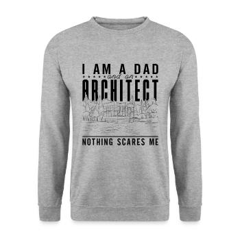 Architecture I Am A Dad Architect Architects Job - Unisex Sweatshirt - salt & pepper - Front - Alina (178cm) & Michal (187cm)